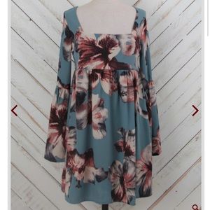 Altard state short floral bell sleeve dress